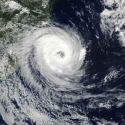 Cyclone Catarina, about to strike Brazil on March 27, 2004.