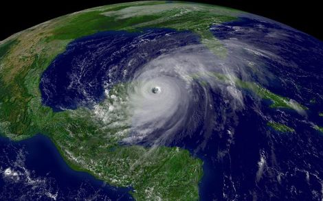 Hurricane Wilma of 2005, which set the Atlantic Basin record for the lowest pressure recorded in a hurricane at 882 millibars.