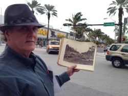 Before and after: Thorn Grafton with an archival photo of crews bulldozing Miami Beach
