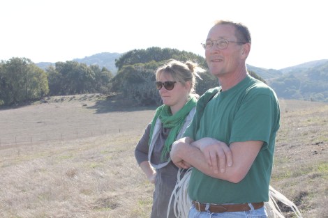 John Wick and Lynette Niebrugge, soil scientist for the Marin Resource Conservation District