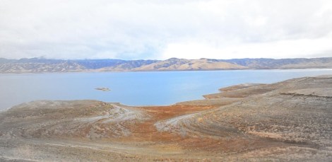 The San Luis Reservoir in the center of California is a key link between the State Water Project and the federally funded Central Valley Project.