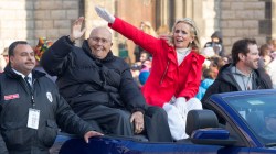 Grand Marshals John and Debbie Dingell in the 2012 Thanksgiving Day Parade