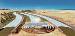 A forest growing in Qatar is possible with evaporation-cooled greenhouses, desalinated water, and concentrated solar power to run the whole thing.