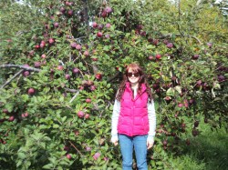 Lisa Andrews, student and orchard frolicker.