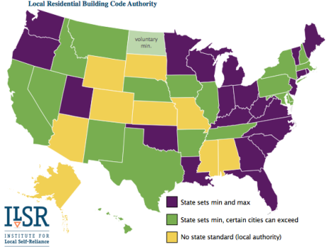 local building code authority state map 2013