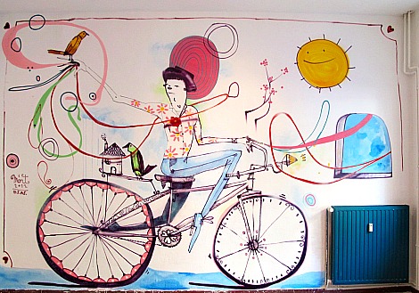 mart-bicycle-street-art-indoors