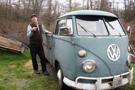 Derkee hopes to haul sustainably grown pot in his 1967 VW (named Gunther) -- which he says gets over forty miles per gallon on used vegetable oil.  
