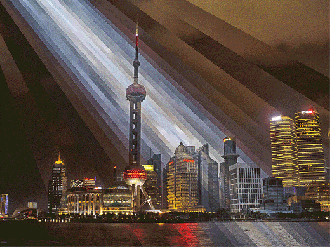 Shanghai Oriental Pearl Sunrise