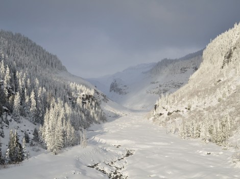 The view from a park road facing Mount Rainier's Nisqually Glacier. Climate change has caused the glacier to retreat dramatically in recent years, scientists have documented.