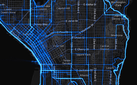 Downtown Seattle bike routes