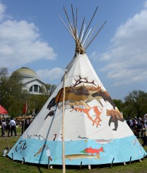 painted tipi