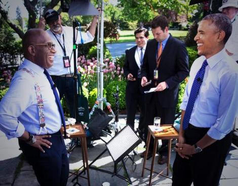 Al Roker and President Obama