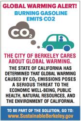 Berkeley climate change warning label