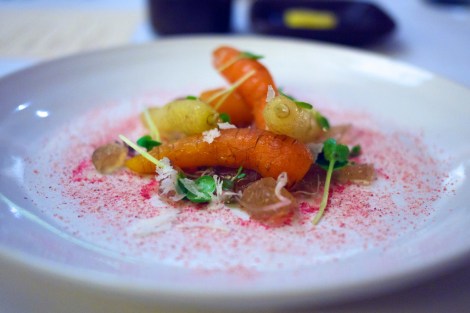 From Daniel Patterson's Coi: Young Carrots Roasted in Hay
