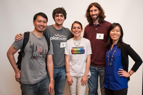 Left to right: Kevin Taniguchi, Marc Loeffke, Mariana Cotlear (from Chipotle), Brian Callaway, Alice Yen