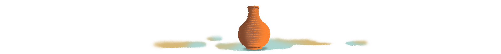 Illustration of clay pot used to divide story text