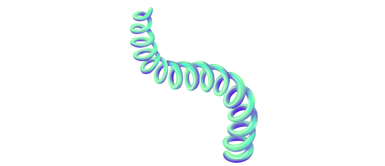 Illustration of spirulina, a green spiral