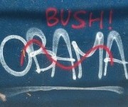 Obama / Bush graffiti