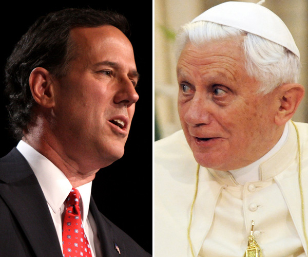 Rick Santorum and Pope Benedict