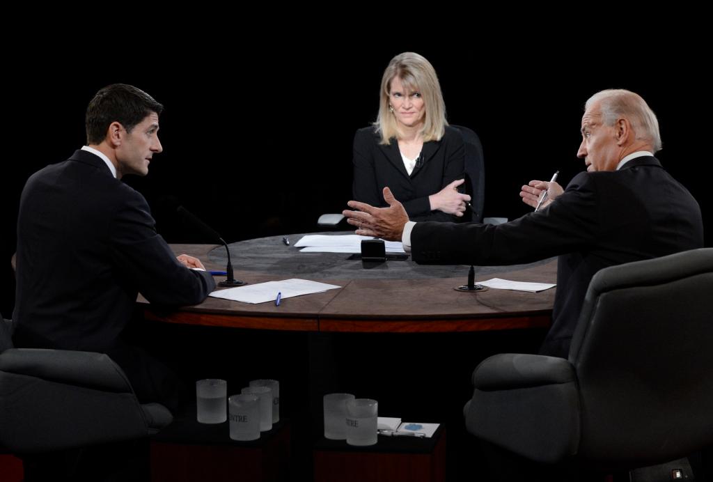 Paul Ryan, Joe Biden, and Martha Raddatz at VP debate
