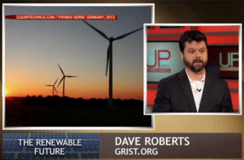 David Roberts on MSNBC, with windmills!