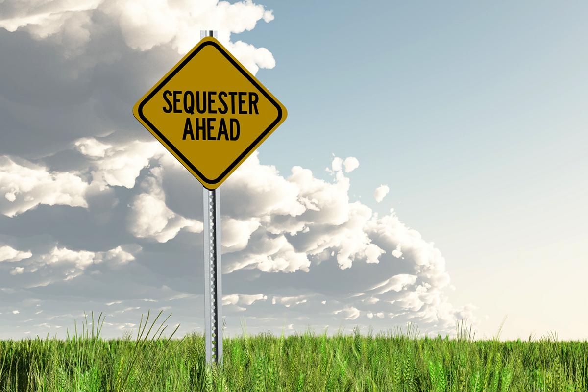 "sequester ahead" sign