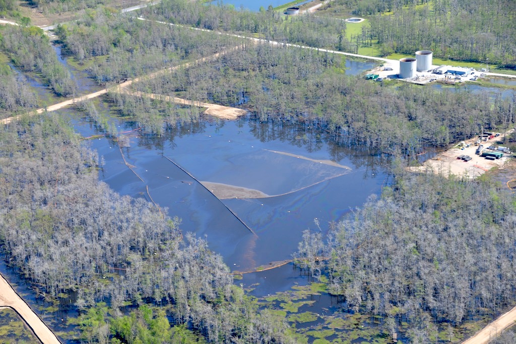 Massive Louisiana sinkhole just keeps on growing