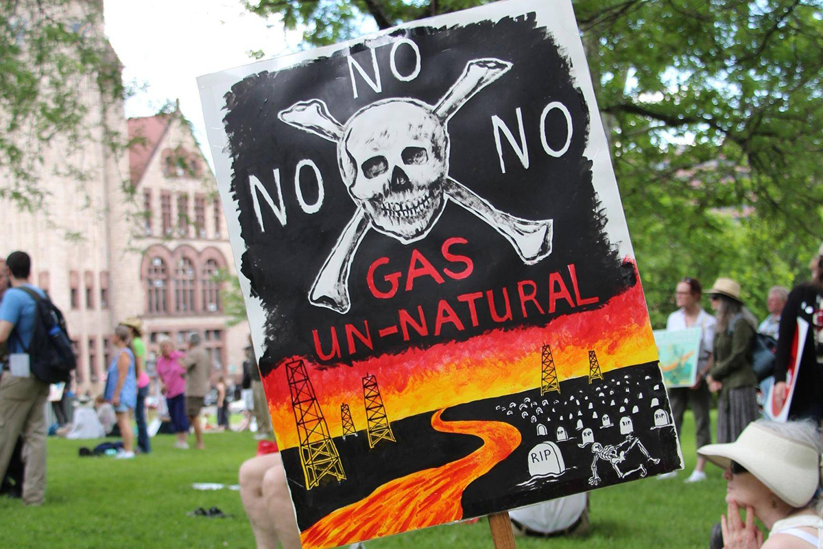 anti-fracking sign