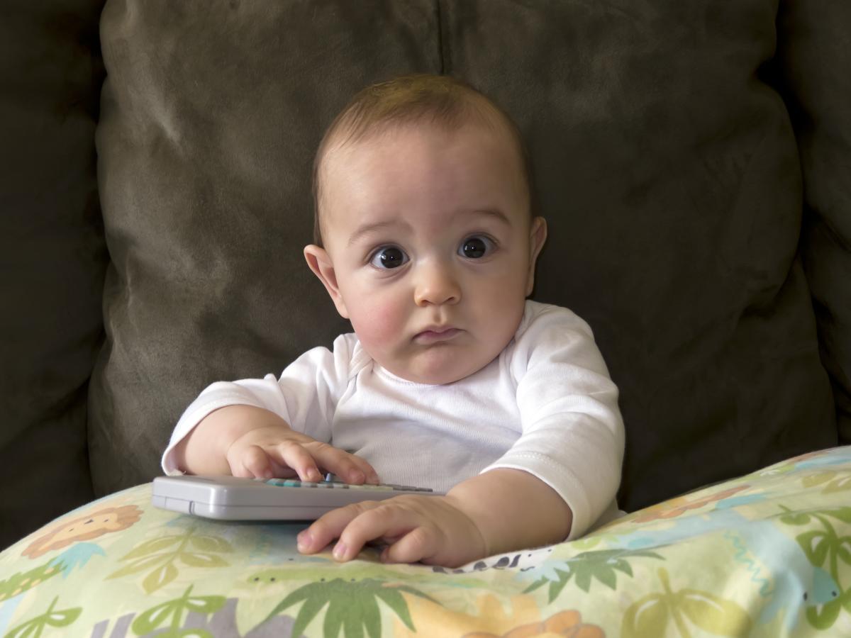 Baby watching TV