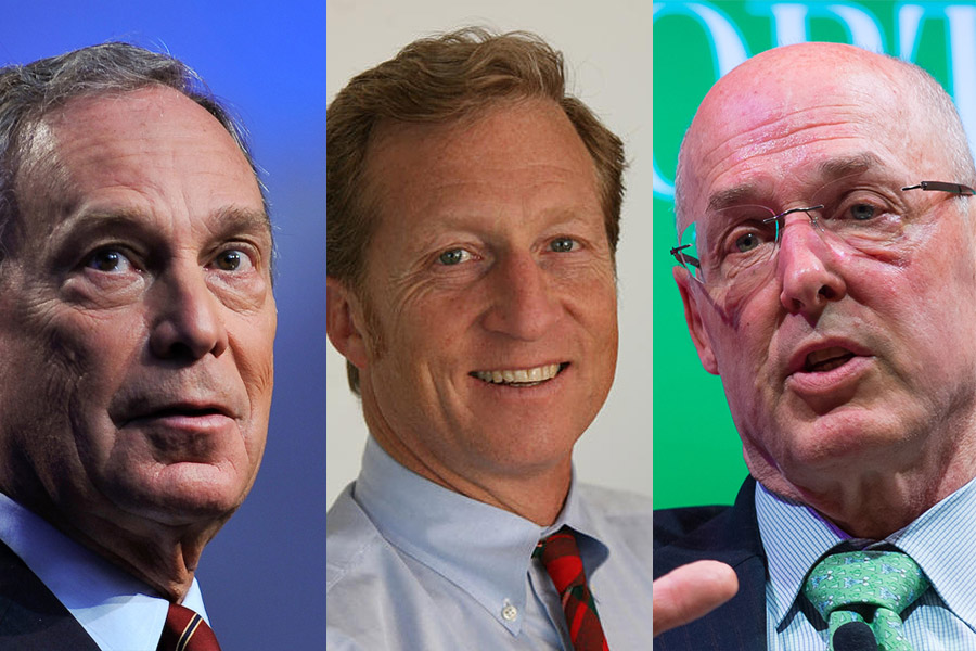 Michael Bloomberg, Tom Steyer, and Hank Paulson