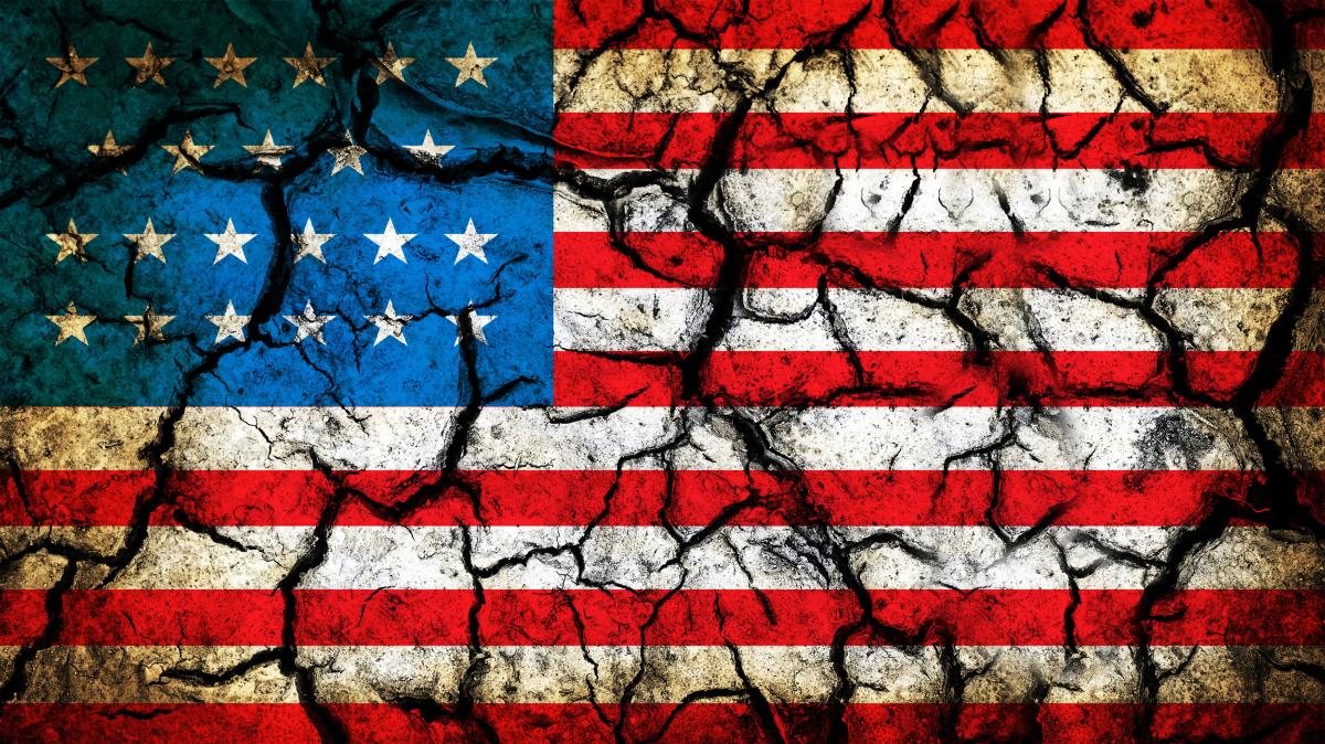 shattered flag