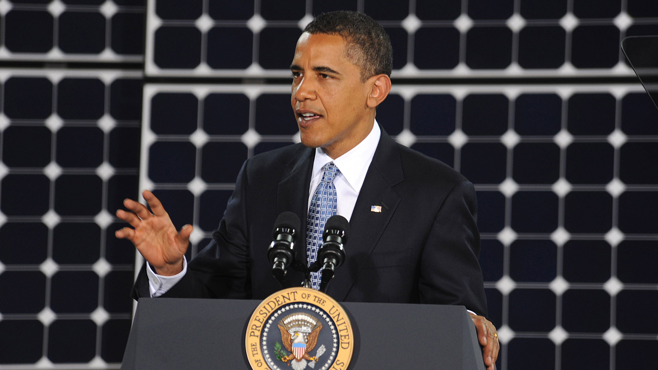 Obama and solar panels