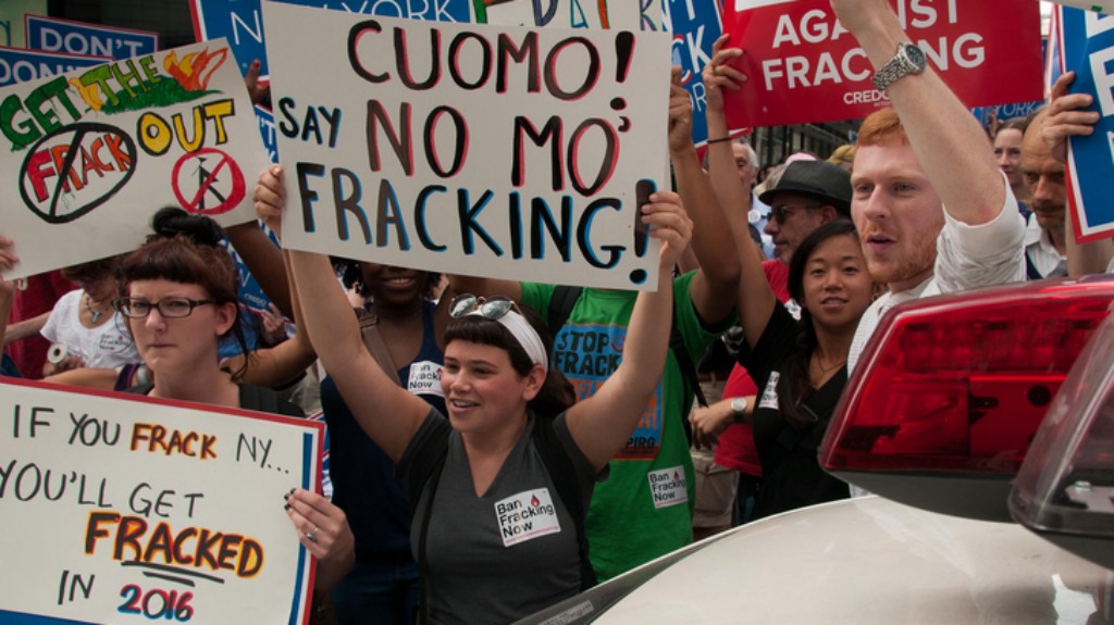 Anti-fracking protest in New York