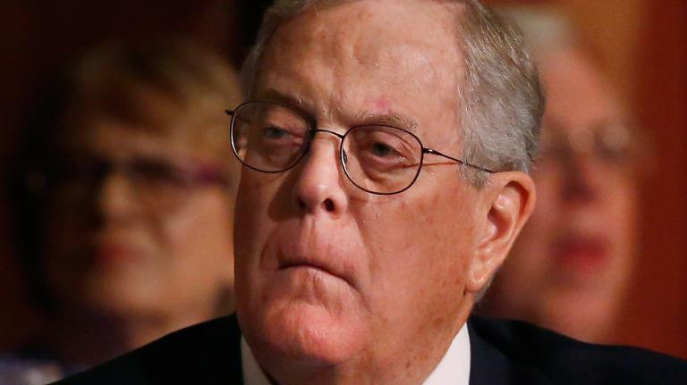 David Koch, executive vice president of Koch Industries, attends an Economic Club of New York event in New York, December 10, 2012.