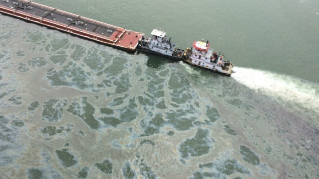 Oil spill off Texas