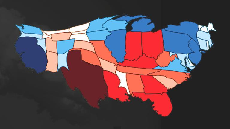 carbon production map