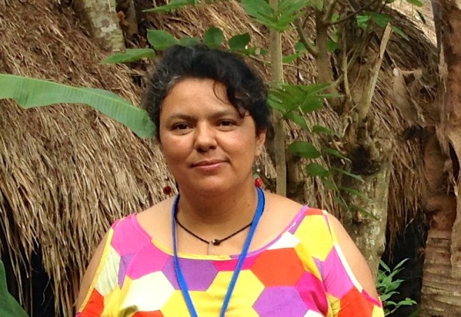 Berta Cáceres, at the Global Greengrants' Summit on Climate Justice and Women's Rights in August 2014.