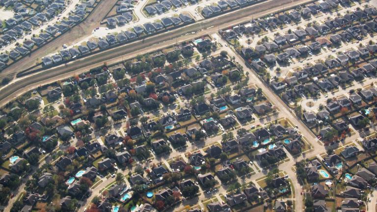 aerial view of Houston sprawl