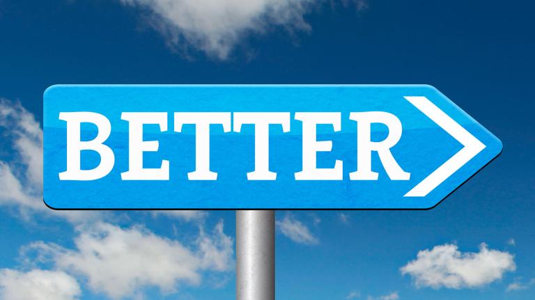 Sign pointing to Better