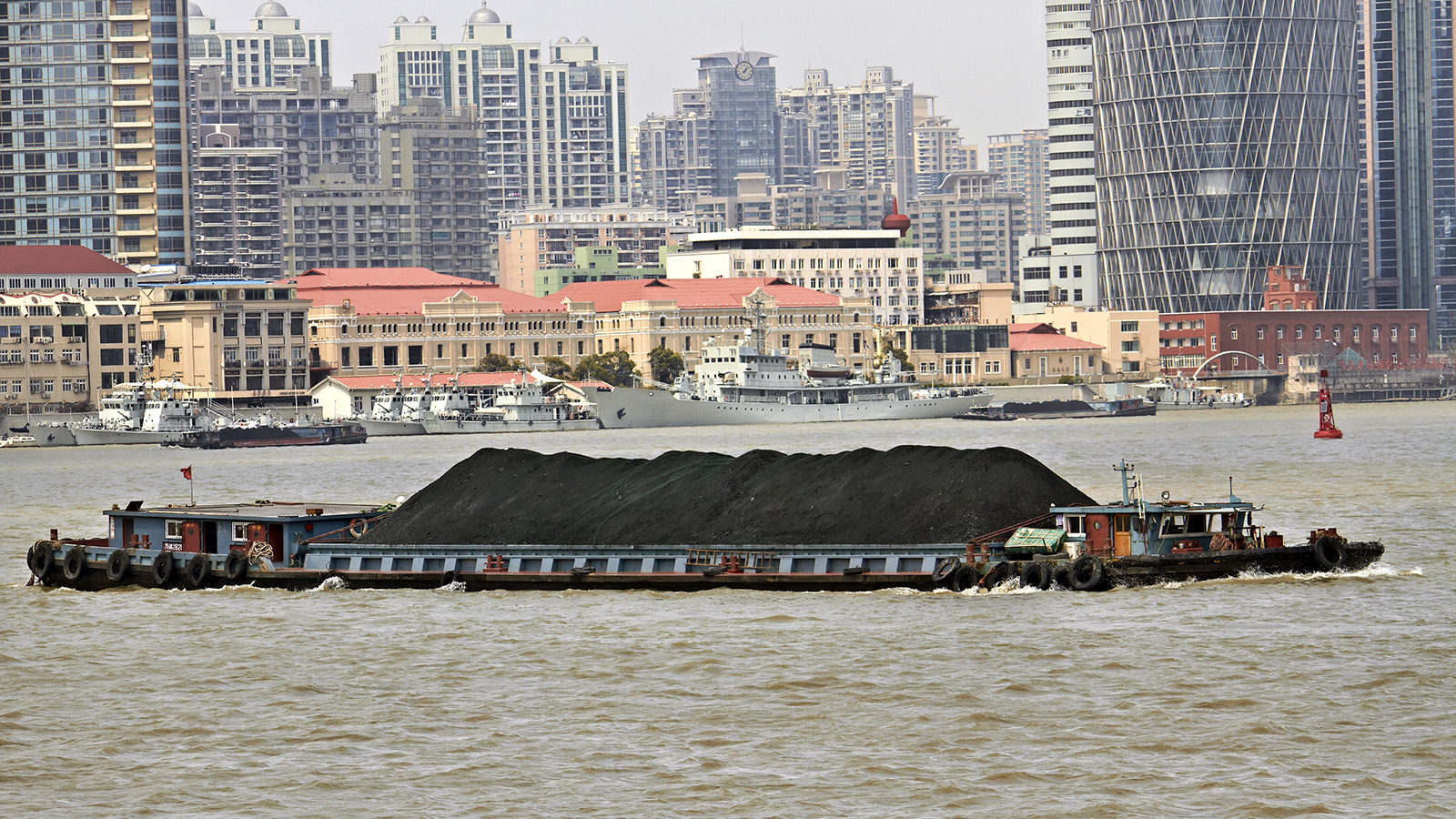 Coal barge in Shanghai