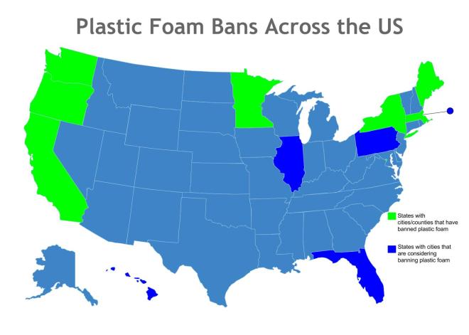 plastic foam ban map