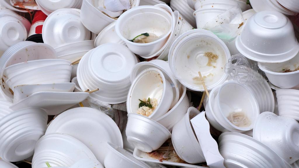 Styrofoam garbage