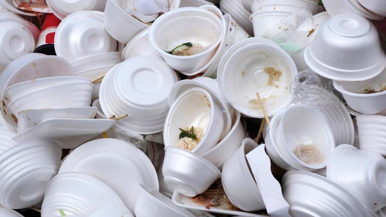 Styrofoam garbage