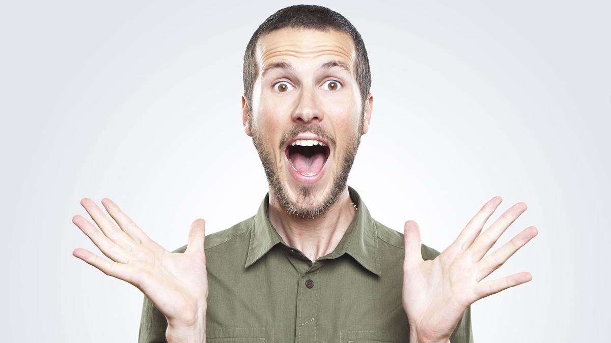 surprised man