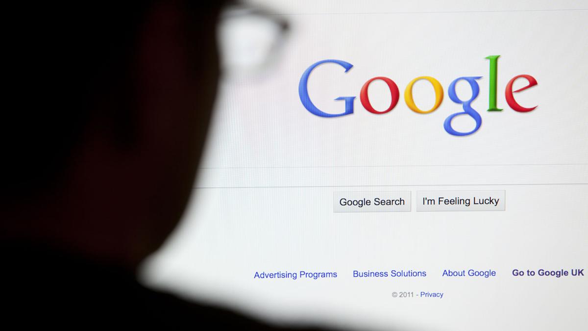 Google homepage and a looming shadow