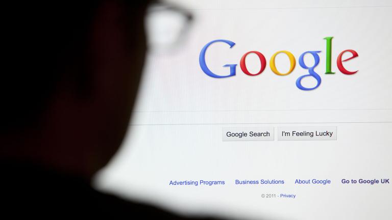 Google homepage and a looming shadow