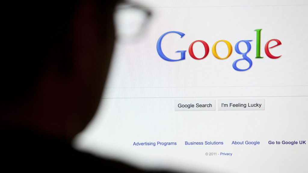 Google homepage and a looming shadow