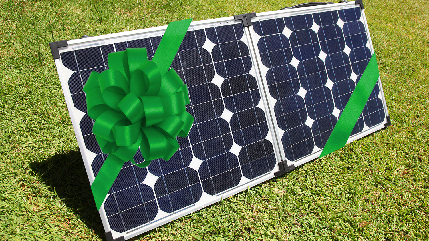 solar panel with bow