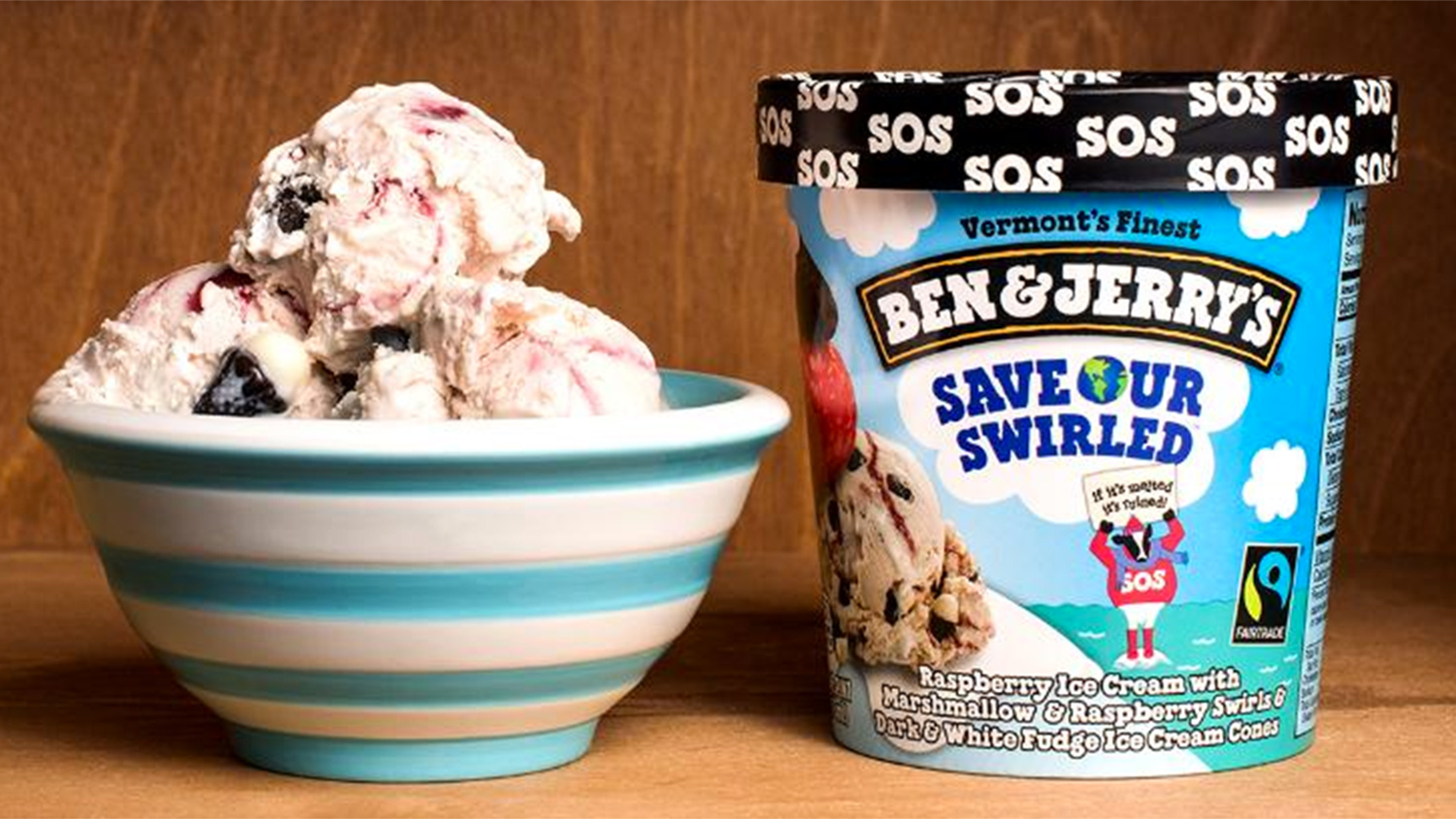 Save Our Swirled ice cream container