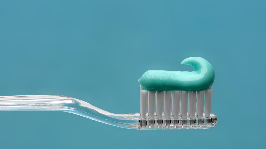 Toothpaste on brush